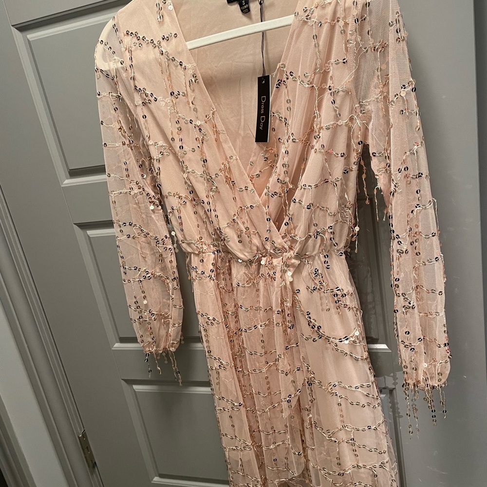 Saved By The Dress Nude High Low Dress